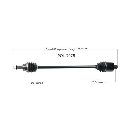 Wide Open OE Replacement CV Axle for POL FRONT L/R RZR XP/XP4 TURBO 18-19 POL-7078